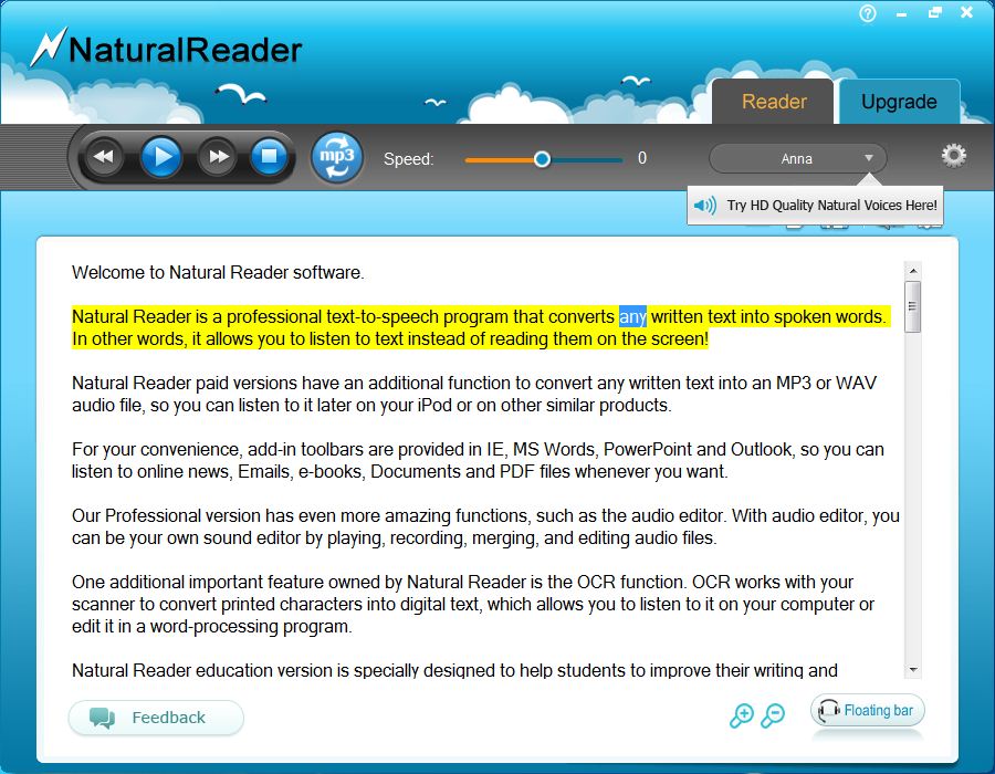 natural reader professional