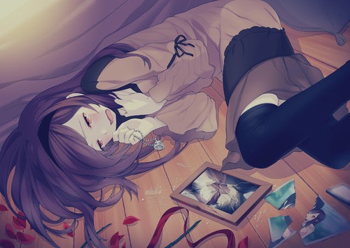 Hình ảnh buồn khóc cô đơn anime hoạt hình tâm trạng chán | VFO.VN