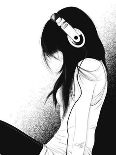 Hình ảnh anime girl đen trắng lạnh lùng dễ thương | VFO.VN