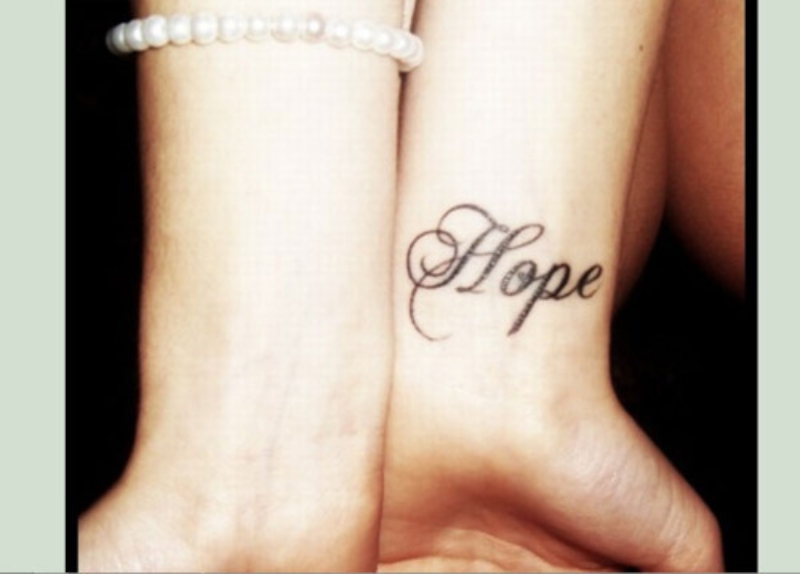Hope Calligraphy SemiPermanent Tattoo  Written Word Calligraphy and Design