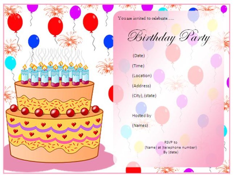 Thiệp mời sinh nhật đẹp nhất bằng tiếng Anh 