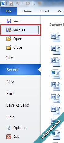 Cách lưu file pdf trong word 2010 mới nhất