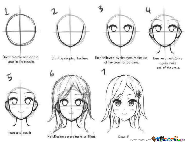 Cách vẽ khuân mặt người phong cách hoạt hình đơn giản 