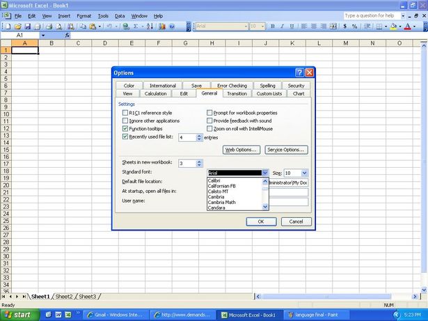 Cách thiết lập Font chữ mặc định cho Excel 2003 2007 2010 2013 ...