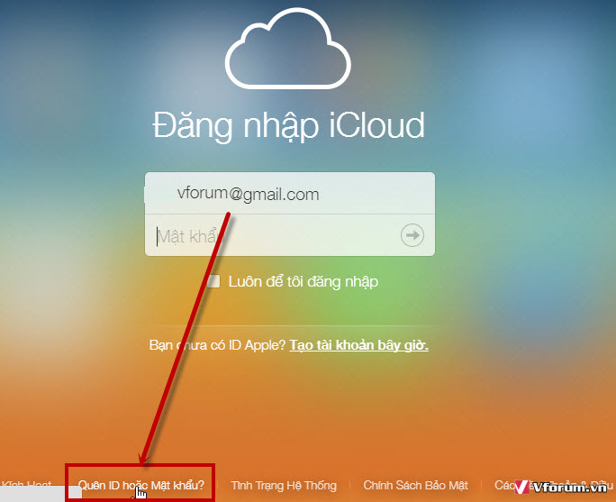 Cách Lấy Lại Mật Khẩu Icloud, Apple Id Khi Quên Hoặc Bị Mất, Hack Trên Máy  Tính | Vfo.Vn