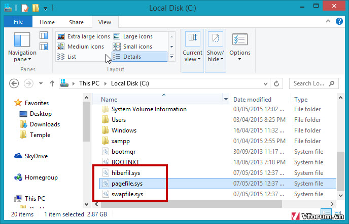 Что за файлы pagefile sys hiberfil sys