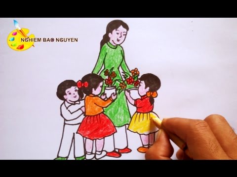 Tranh vẽ mừng ngày nhà giáo Việt Nam 20-11 