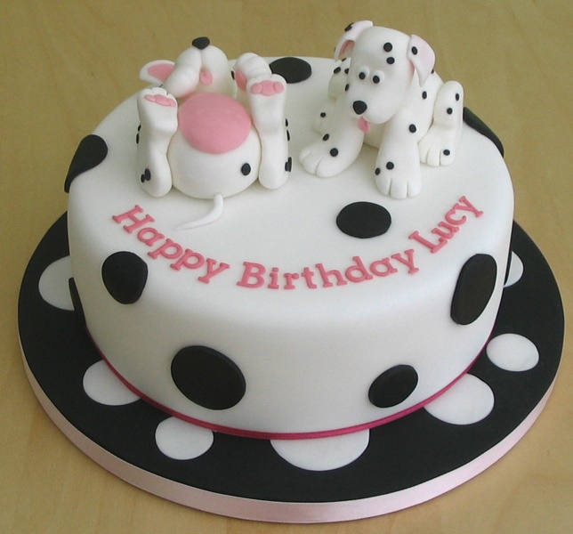 PK025 - Bánh sinh nhật hai chú chó đáng yêu