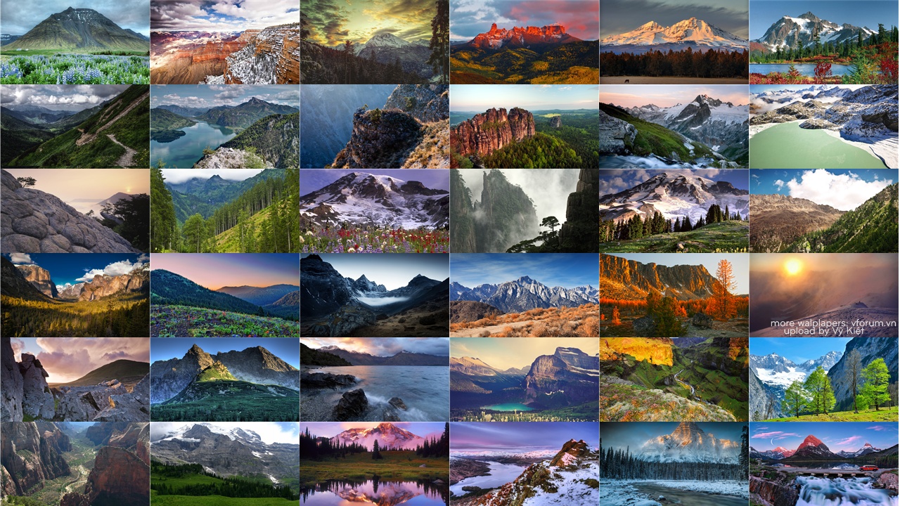 Hình nền đồi núi đẹp nhất cho máy tính | Mountains wallpaper | VFO.VN