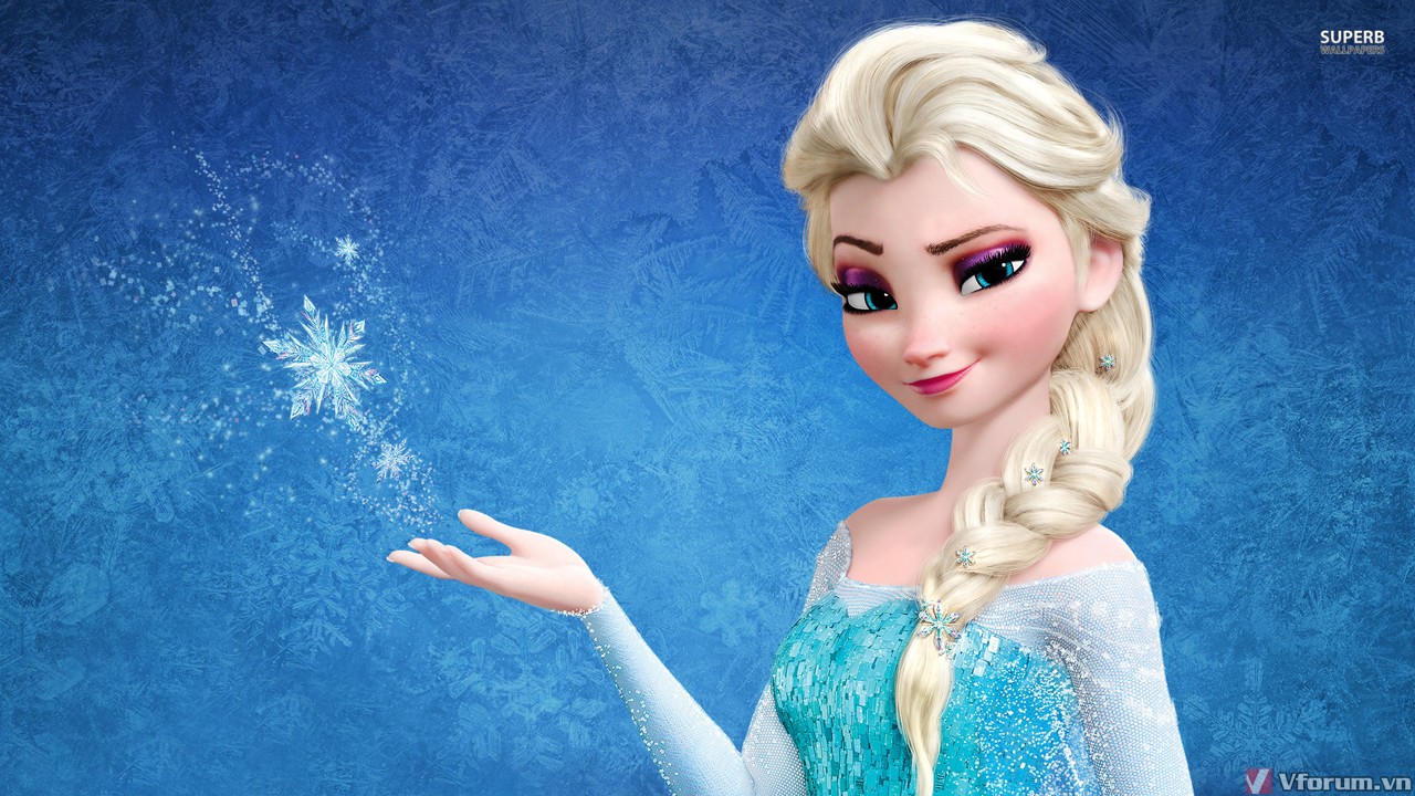 Công chúa Elsa với bộ trang phục lộng lẫy và sức mạnh siêu phàm sẽ khiến bạn phải trầm trồ ngưỡng mộ, một hình ảnh không thể bỏ qua cho bạn yêu thích Disney.