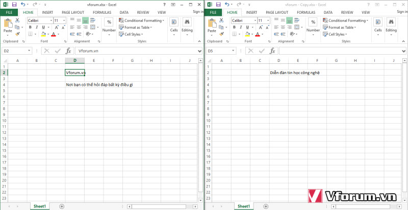 Hướng Dẫn Cách Mở 2 File Excel, Word 2007 2010 Cùng Lúc Trên Màn Hình |  Vfo.Vn