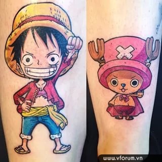 Mua Hình xăm chủ đề hoạt hình anime Đảo Hải Tặc One Piece Luffy Zoro  Sanji Xăm giống Inkaholic tại Quangyo  Tiki