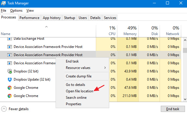 Device association framework provider host что это