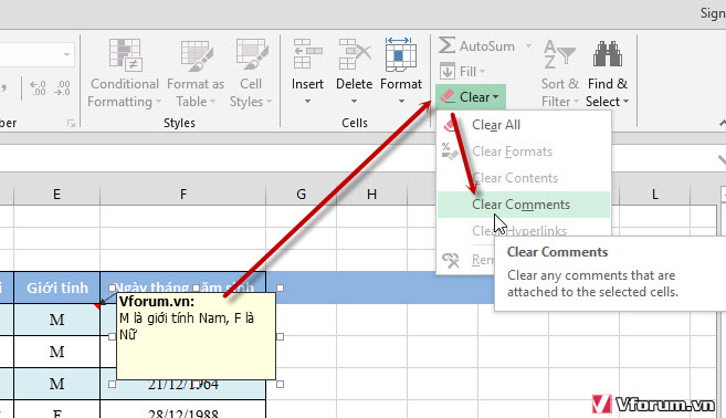 Thông qua tính năng xóa ghi chú trong Excel, bạn sẽ có thể dễ dàng loại bỏ các ghi chú không cần thiết để tập trung vào công việc chính. Điều này giúp cho việc quản lý tài liệu trở nên dễ dàng hơn. Hãy xem hình ảnh liên quan để hiểu rõ hơn về cách xóa ghi chú trong Excel.