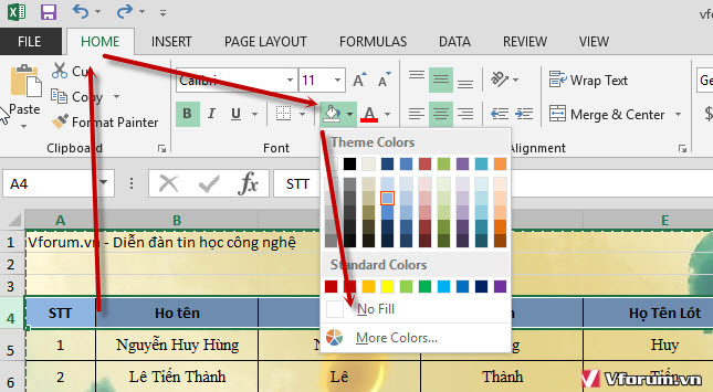 Hướng dẫn cách Xóa background trong excel chi tiết và dễ hiểu