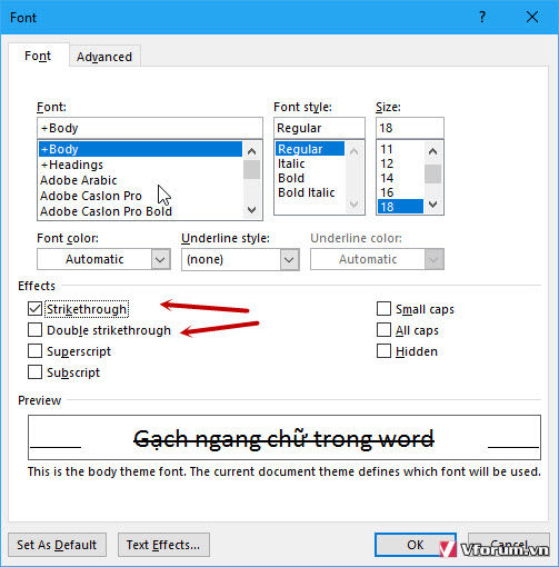 Hướng Dẫn Cách Gạch Ngang Chữ Trong Word, Excel 2007 2010 2013 ...