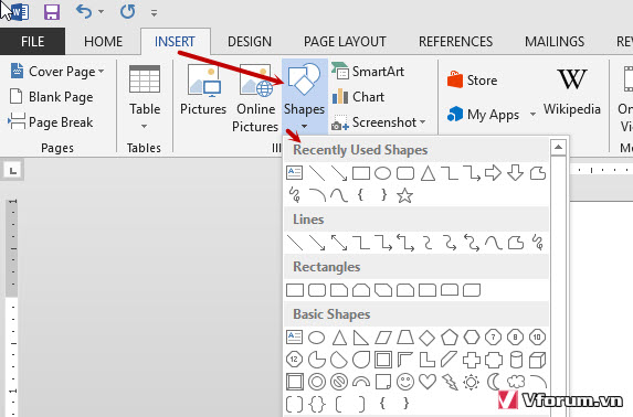 Hướng Dẫn Cách Vẽ Sơ Đồ, Biểu Đồ, Vẽ Hình Trong Word 2007 2010 2013 | Vfo.Vn