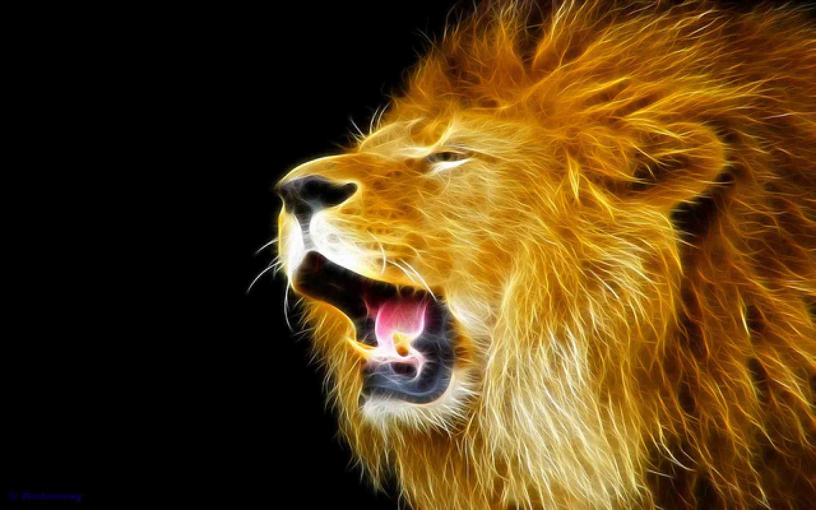 3D Lion Digital Art Wallpaper - Hình Nền 3D Sư Tử Đẹp