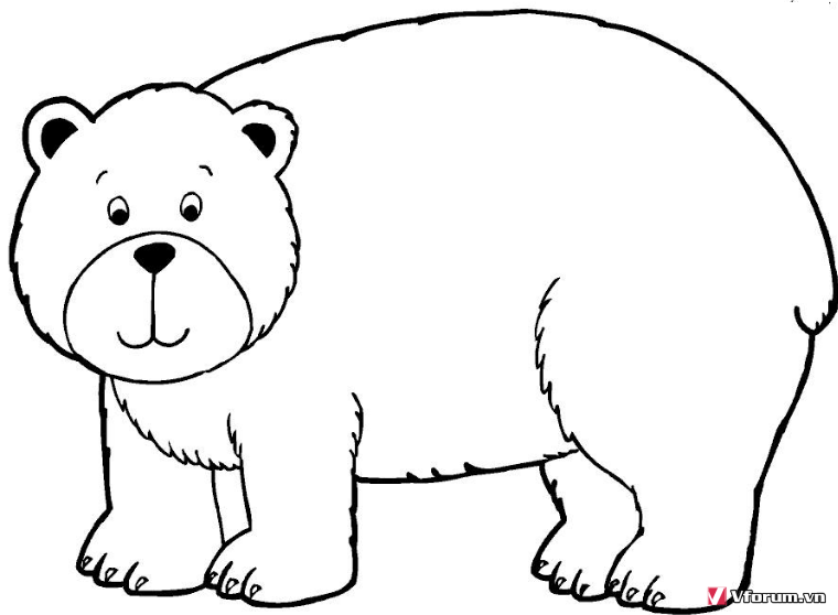 Tô Màu Con Gấu - Vui Tô Màu, Học Tư Duy Sáng Tạo - Tô màu trực tuyến