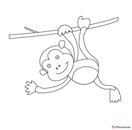 Hình ảnh đu đưa Màu Sắc Vui Nhộn Một Con Khỉ Vui Tươi Trong Rừng Vectơ PNG  , Tô Màu Sáng Tạo Cho Bé, Trang Màu Cho Trẻ Mới Biết đi, Vui