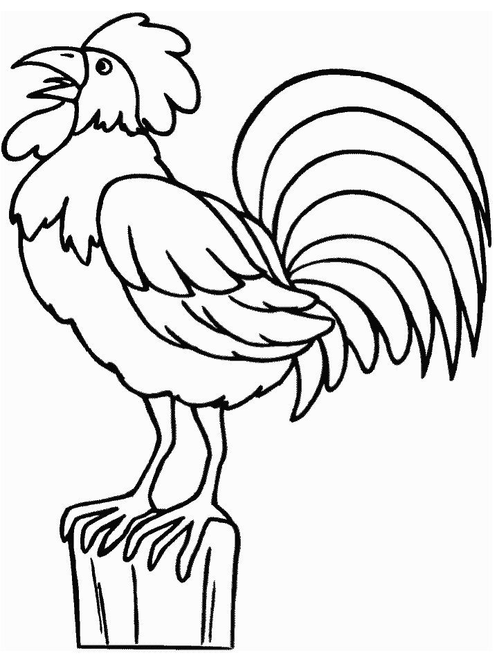 Tô màu tranh Con gà trống  MN Thạch Bàn