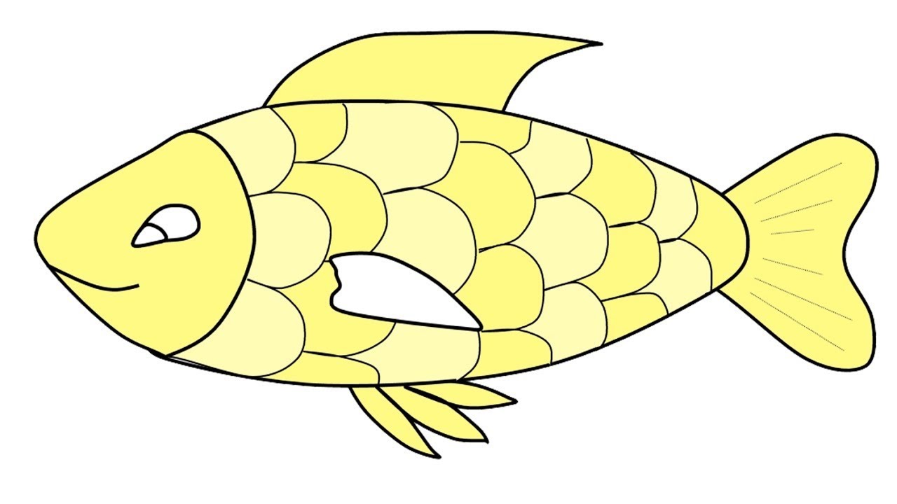 Tranh tô màu con cá vàng