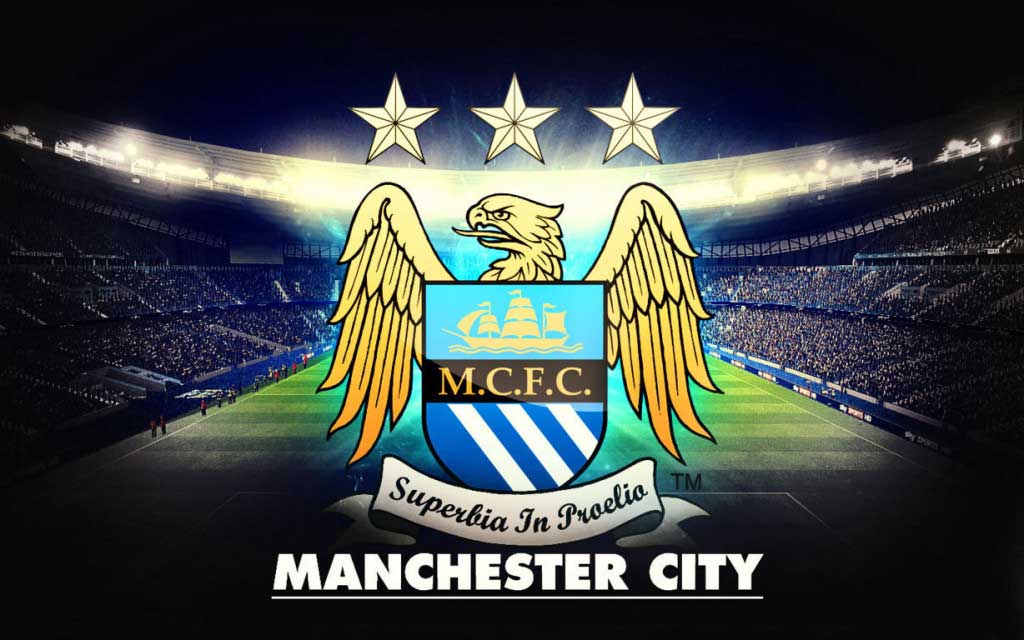 Hình nền huy hiệu màu 4k của Manchester City - Hình Nền Đẹp
