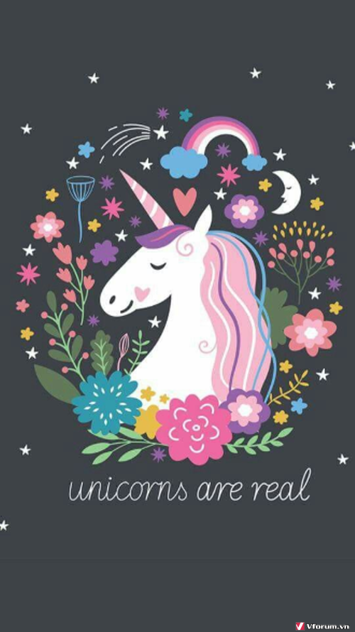 Free Cute Unicorn Mobile Wallpaper template