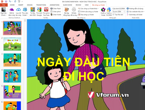 Những mẹo nhỏ nào để tăng tính thẩm mỹ cho bài giảng PowerPoint về chủ đề violet?