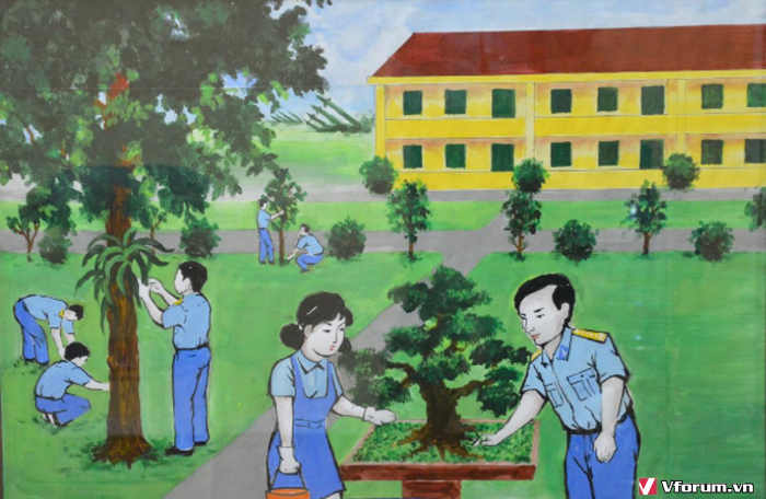 Vẽ tranh Vì môi trường tương lai  Trường Tiểu học Thủ Lệ