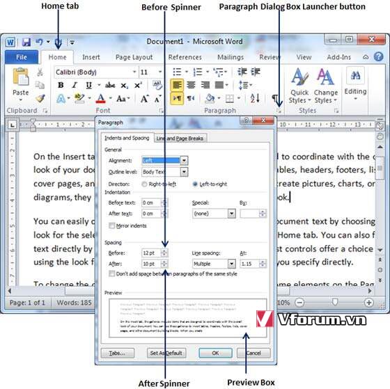 double space in microsoft word 2010